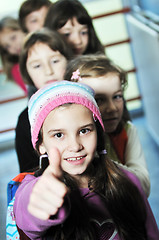 Image showing happy children group in school