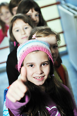 Image showing happy children group in school