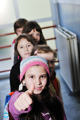 Image showing happy children group in school