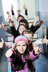 Image showing happy children group in school