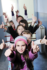 Image showing happy children group in school