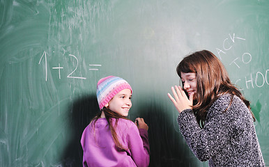 Image showing happy young school girl portrait