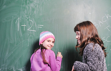 Image showing happy young school girl portrait