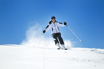 Image showing winer woman ski