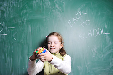 Image showing happy young school girl portrait