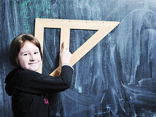 Image showing happy young school girl portrait