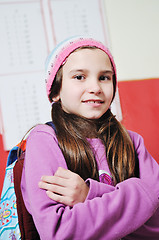 Image showing happy young school girl portrait