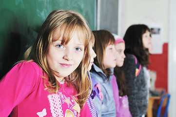 Image showing happy children group in school