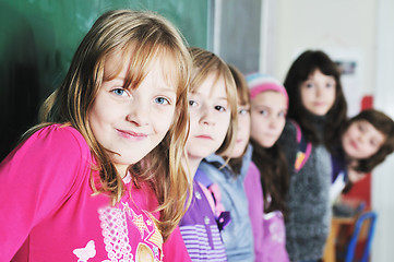 Image showing happy children group in school