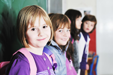 Image showing happy children group in school