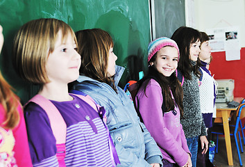 Image showing happy children group in school