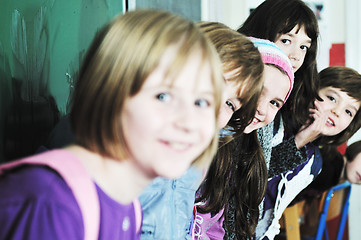 Image showing happy children group in school