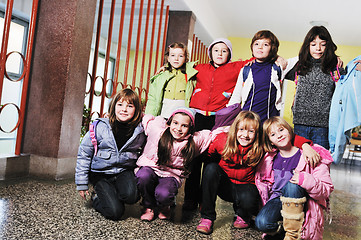 Image showing happy children group in school