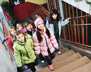 Image showing happy children group in school