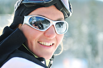 Image showing winer woman ski