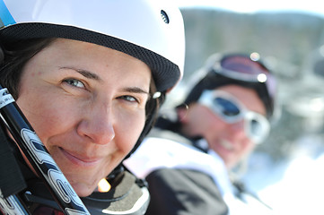 Image showing winer woman ski