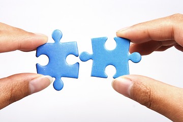 Image showing Holding Jigsaw Puzzle