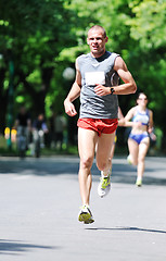 Image showing marathon man run