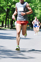 Image showing marathon man run