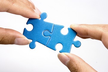 Image showing Holding Jigsaw Puzzle