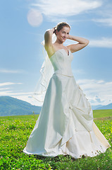 Image showing beautiful bride outdoor