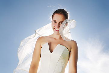 Image showing beautiful bride outdoor