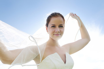 Image showing beautiful bride outdoor