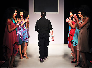 Image showing young fashion designer on the stage