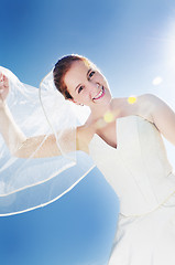 Image showing beautiful bride outdoor