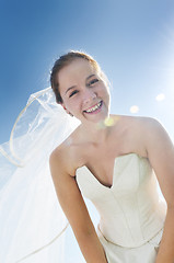 Image showing beautiful bride outdoor