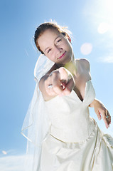 Image showing beautiful bride outdoor