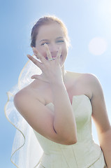 Image showing beautiful bride outdoor