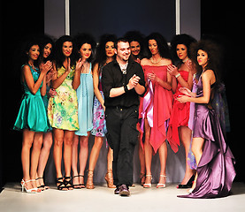 Image showing young fashion designer on the stage