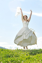 Image showing beautiful bride outdoor