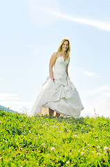 Image showing beautiful bride outdoor