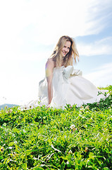 Image showing beautiful bride outdoor