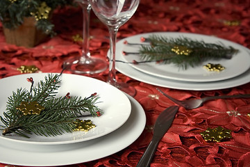 Image showing Christmas dinner table