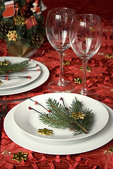 Image showing Christmas dinner table