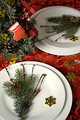 Image showing Christmas dinner table