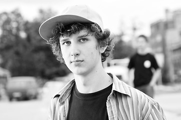 Image showing Portrait of a young boy oudoor 