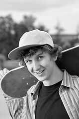 Image showing skate boarder portrait