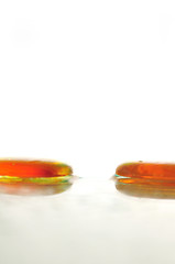 Image showing isolated wet zen stones with splashing  water drops  