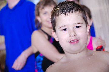 Image showing .smilling cute child at swimming pool