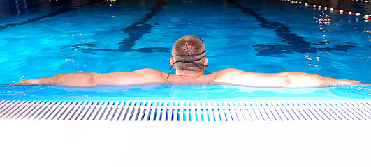 Image showing .swimmer with arms wide open