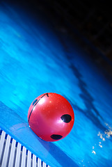 Image showing .red ball in swimming pool 