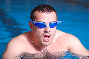 Image showing .man in swimming pool