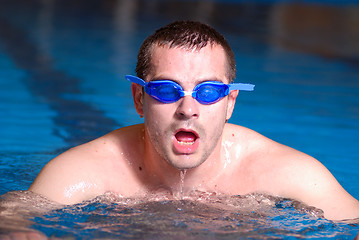 Image showing .man in swimming pool