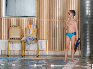 Image showing .children having fun at swimming pool