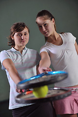 Image showing two woman tennis