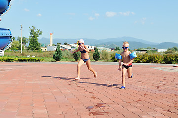 Image showing swimming pool fun